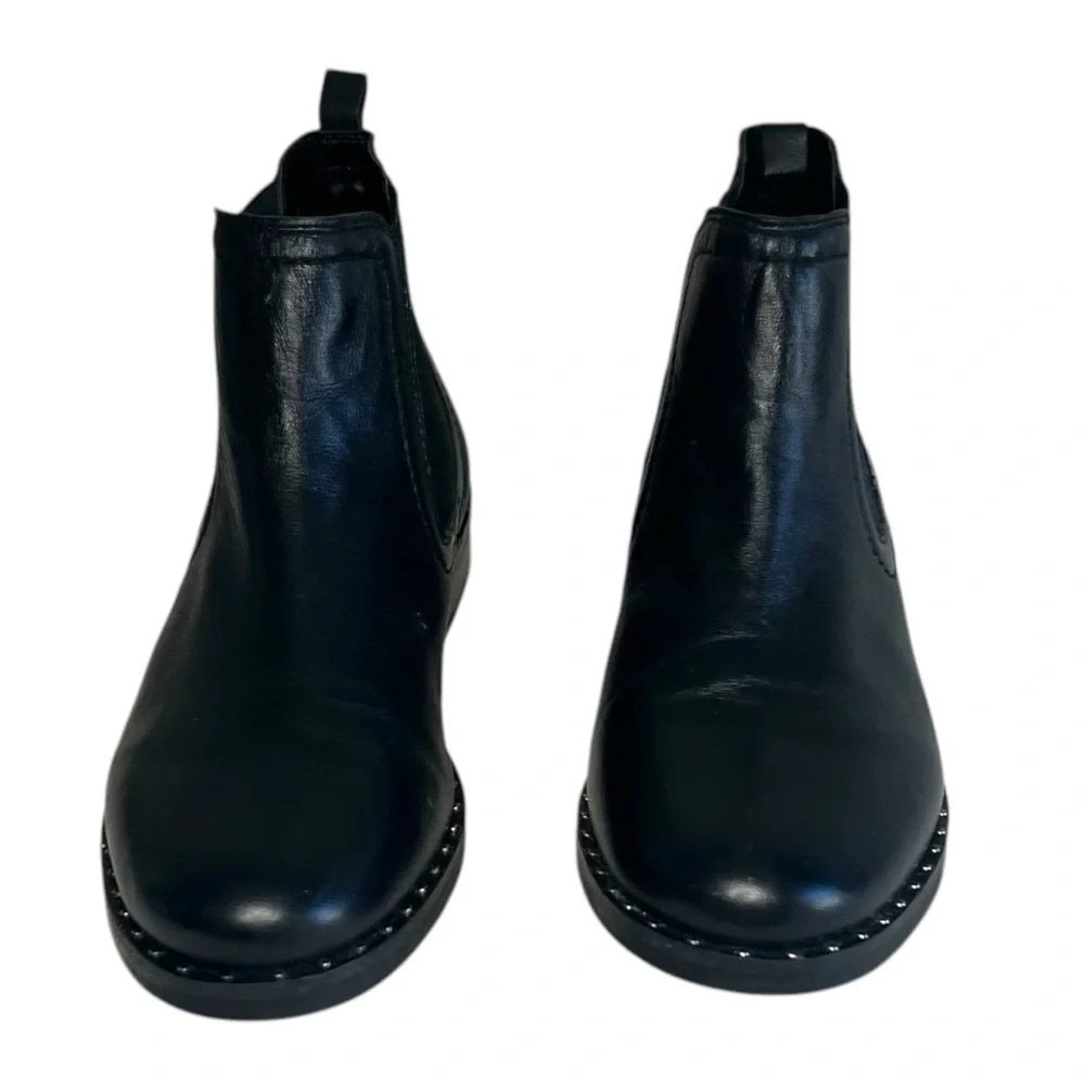 Steve Madden Brenna Leather Chelsea Boots Black Size 7.5